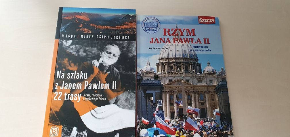 2 przewodniki Rzym Jana Pawła II/ Na szlaku z Janem Pawłem II