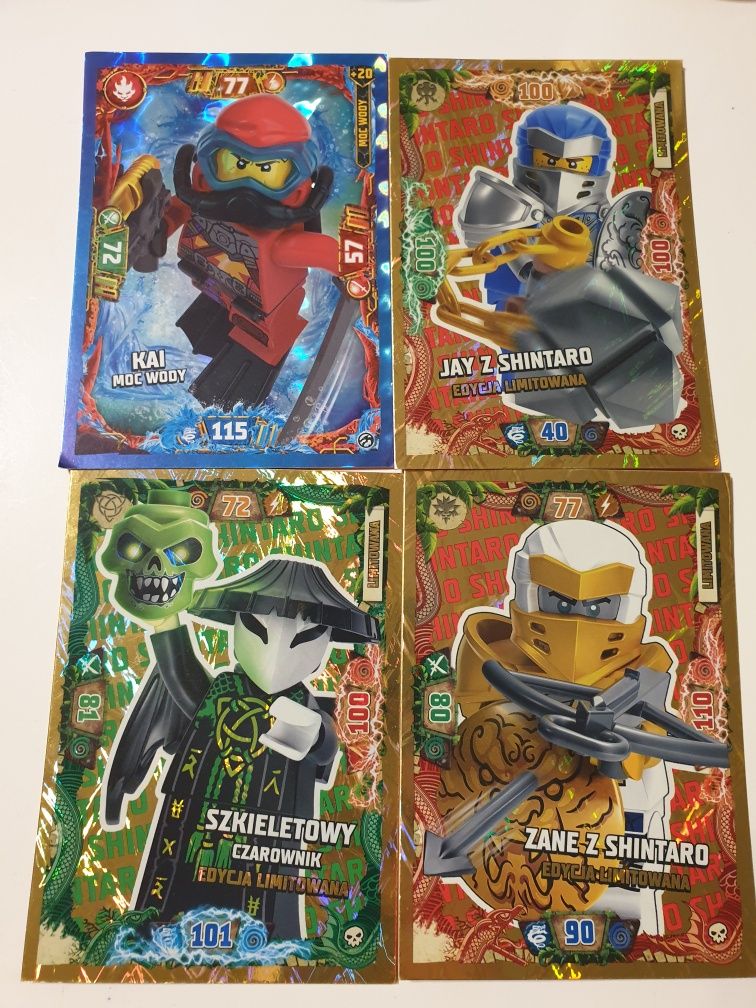 4 karty Ninjago kolekcjonerskie