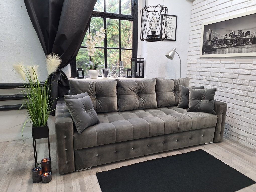 Sofa Samara glamour welur, sprężyny