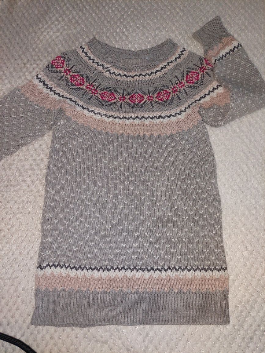 Sweter tunika dla dziewczynki