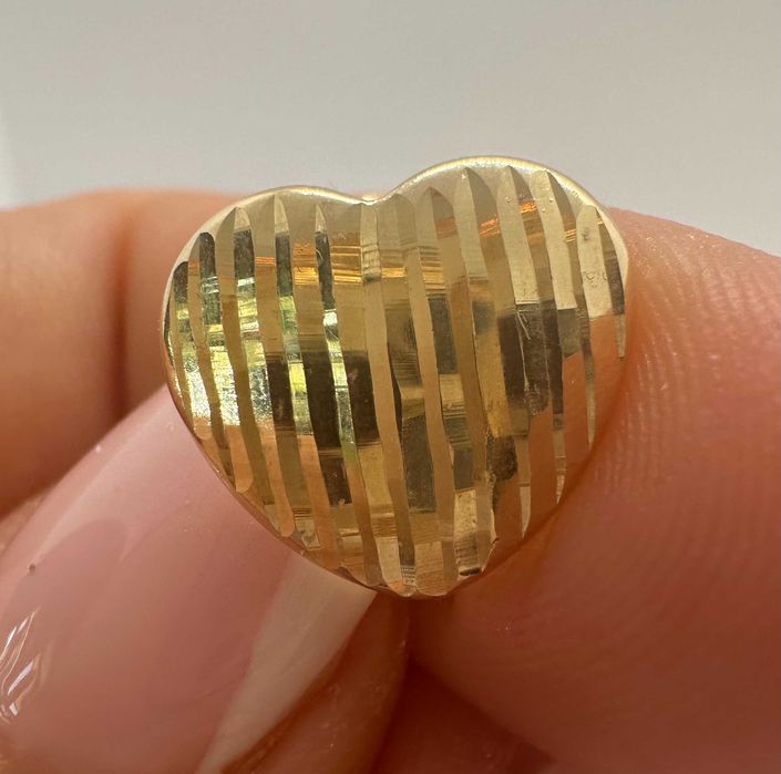 Złote kolczyki serca rodowane 1,92g 585 / Nowy Lombard NMP 6