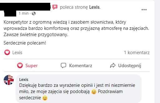 Korepetycje / Konwersacje z języka angielskiego - online