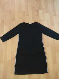 Czarna sukienka ołówkowa lampas r 36 38 S M idealny stan