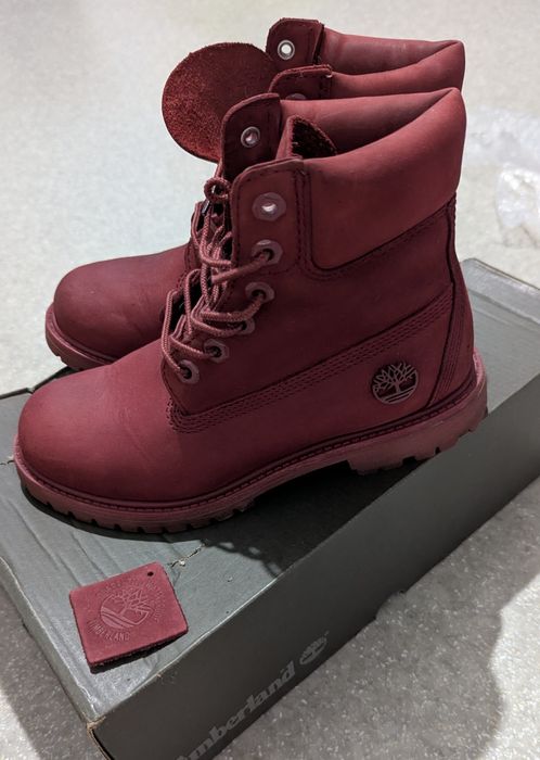 Тімберленд, черевики Timberland 23см. Женские ботинки марсала бургунди