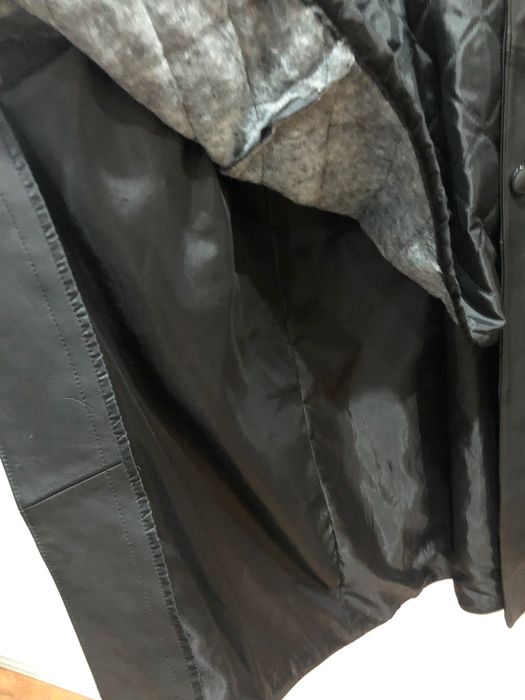 Płaszcz skórzany z podpinka podszewka skóra naturalna