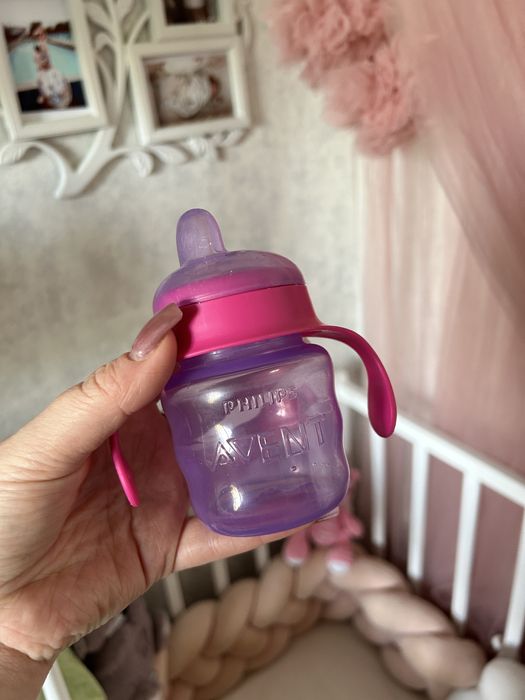 поїльник бутилока Чашка-непроливайка Philips Avent з м'яким носиком 6+