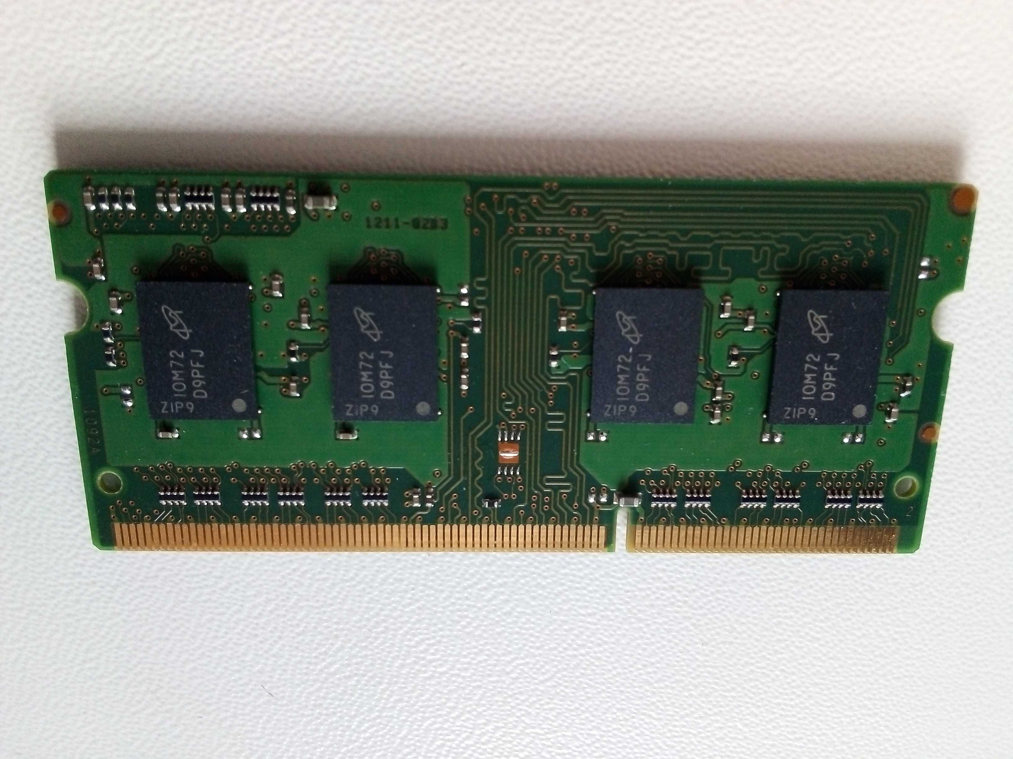 Оперативная память для ноутбука DDR3 1333MHz PC3-10600S 2 Gb рабочая