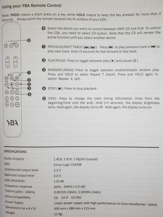 YBA Genesis CD4 - top loader