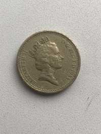 Монета 1 фунт 1985