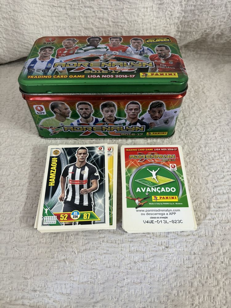 55 Cartas Adrenalyn 2016/2017 Panini + Caixa