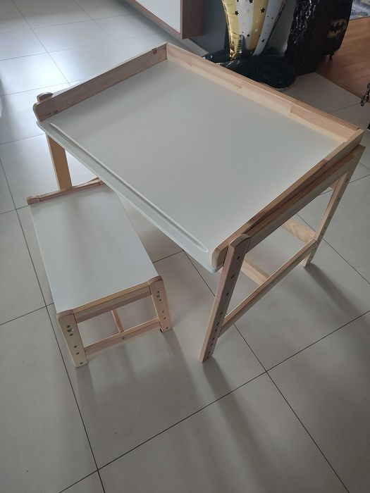 Biurko IKEA FLISAT + ławka