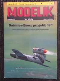 Model Kartonowy Modelik 2004/17 Samolot DAIMLER-BENZ projekt F