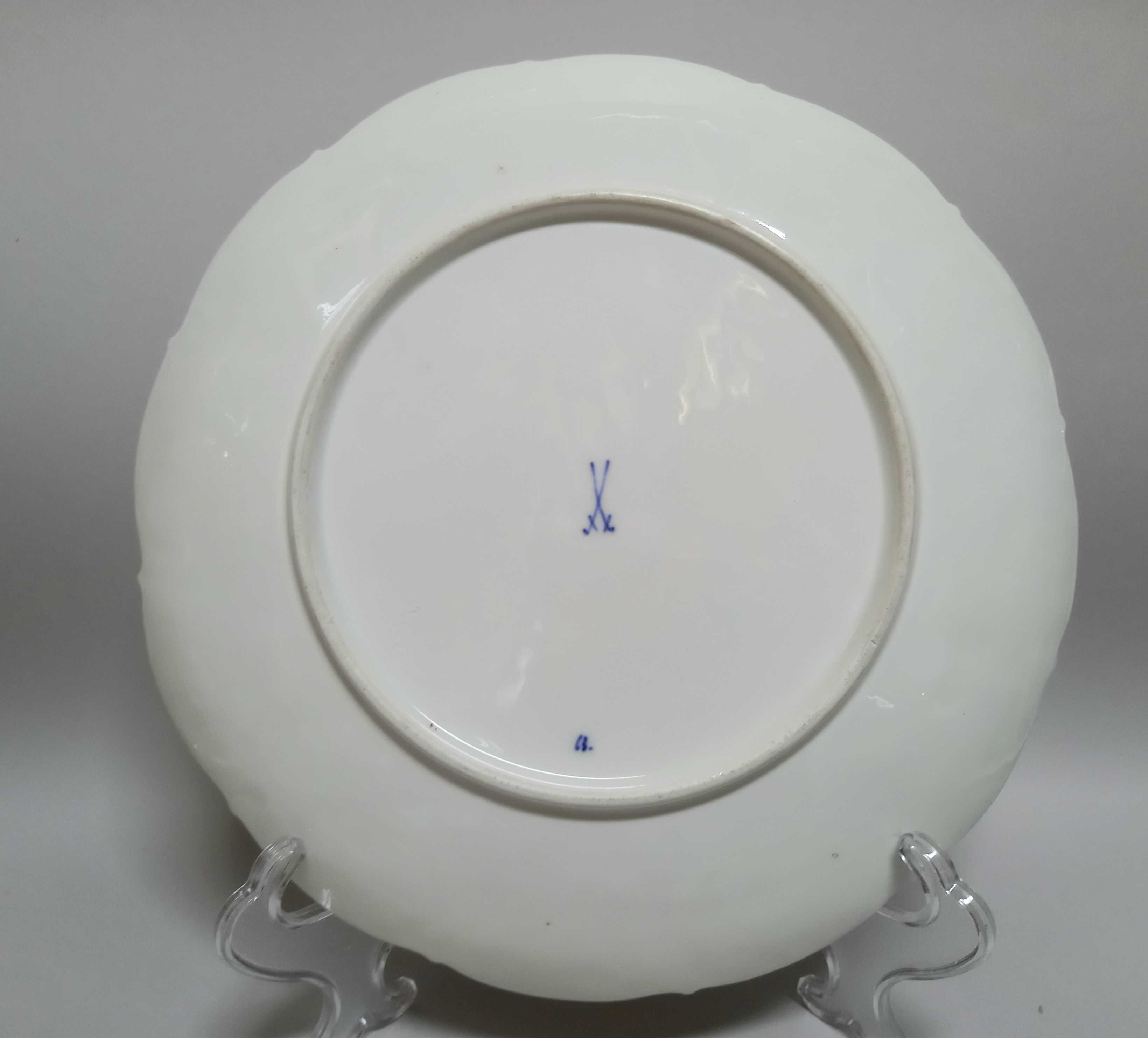 Złocona patera w owoce, Miśnia, Meissen, 29,5cm
