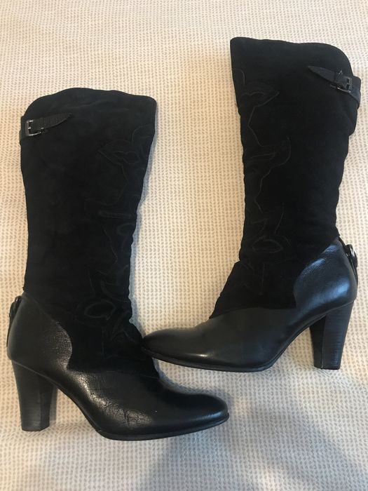 Шкіряні зимові сапоги , розмір 40