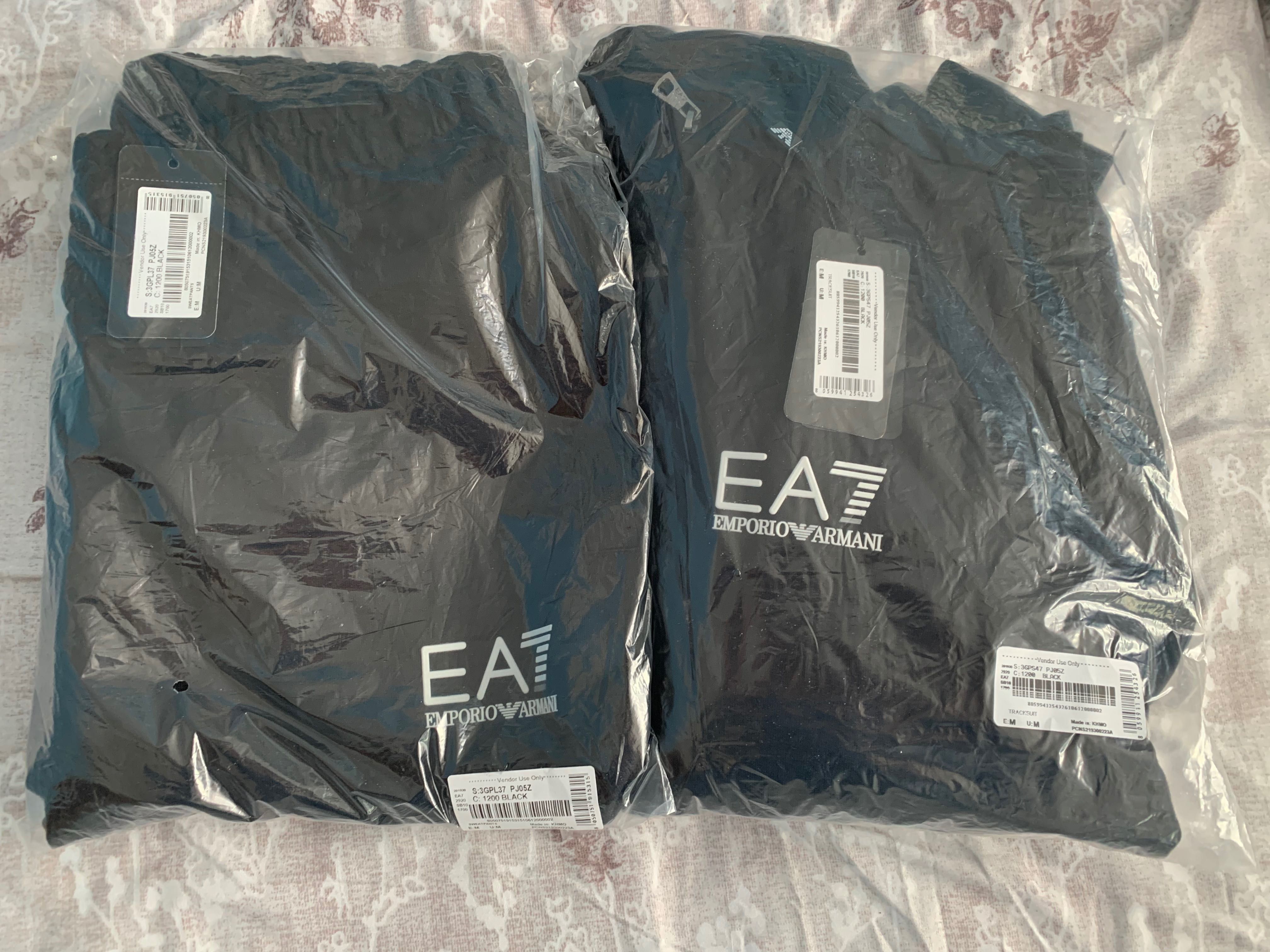 Dres EA7 Emporio Armani komplet set Bluza + dresy rozmiar M czarny