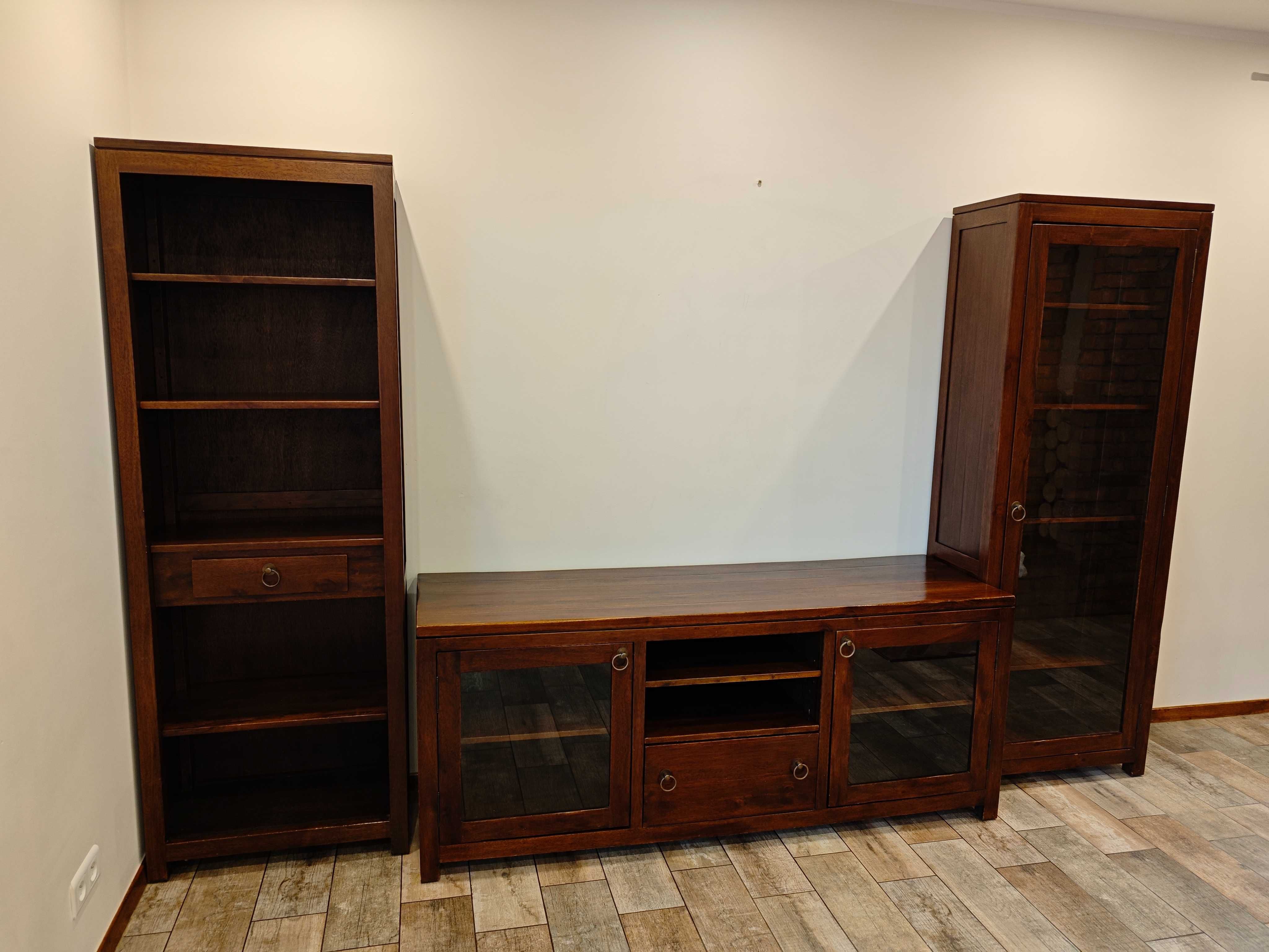 Szafka RTV Almi Decor Meble TOLEDO Komoda Palisander TEAK Kolonialny