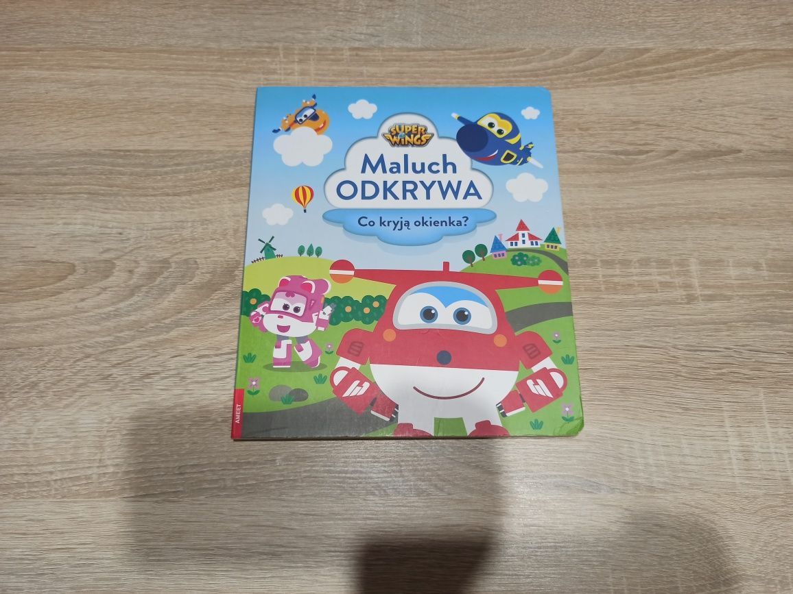 Super Wings Maluch Odkrywa książka z okienkami otwierana samoloty