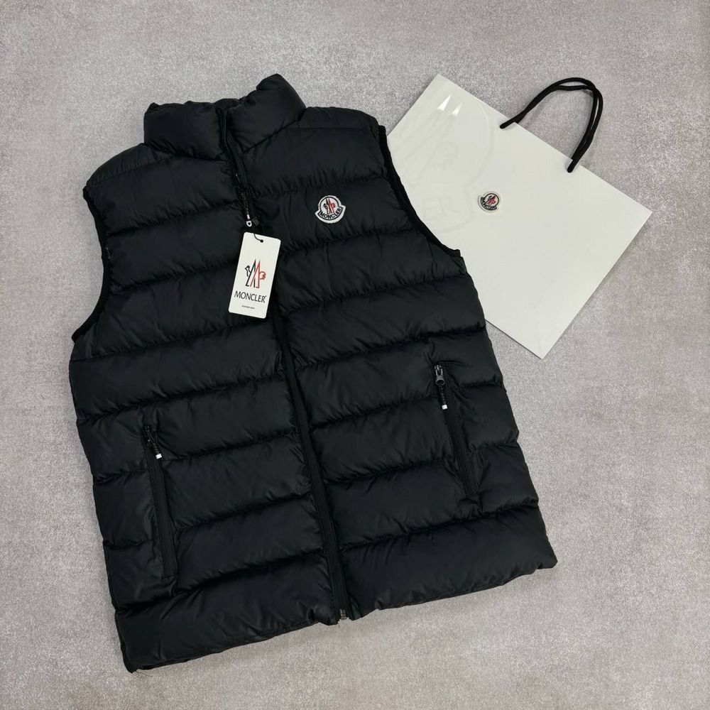 НОВЫЙ СЕЗОН 2024 мужская черная безрукавка жилет Moncler размеры:s-xxl