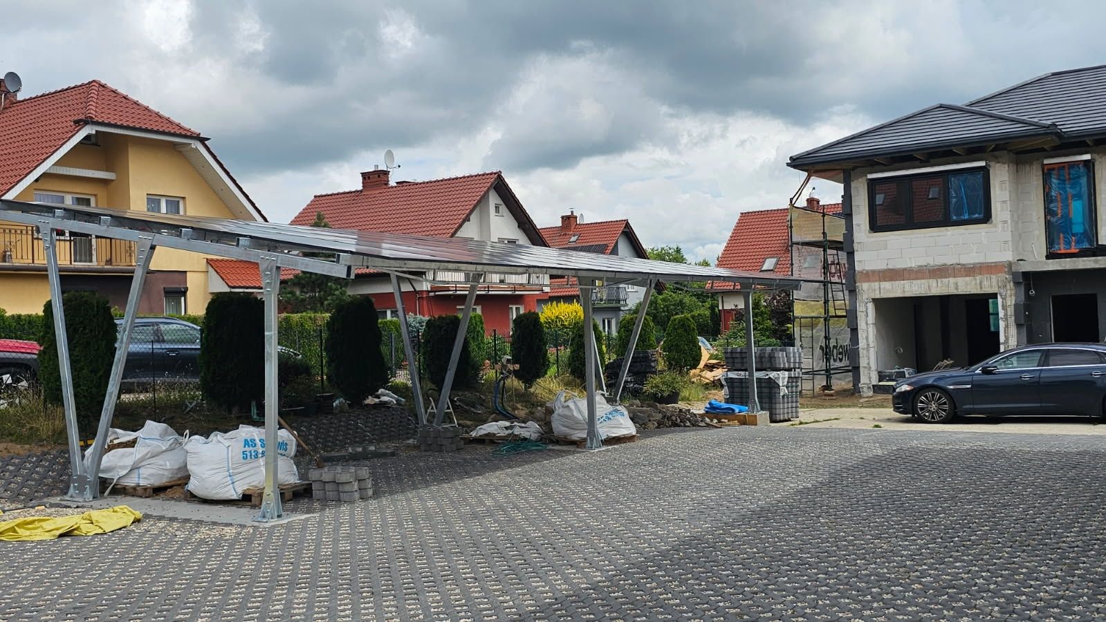 Carport wiata fotowoltaiczna nowa ocynk 7,2kWp