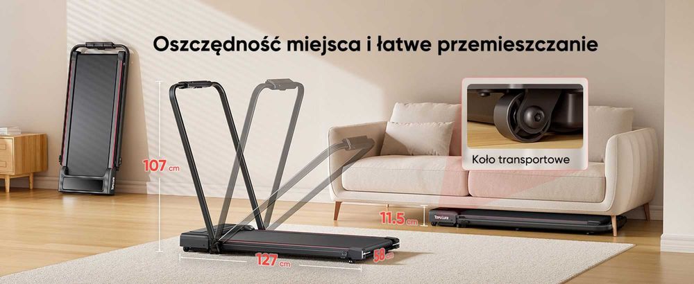 Bieżnia z regulacją nachylenia - wypożycz z dostawą i wniesieniem