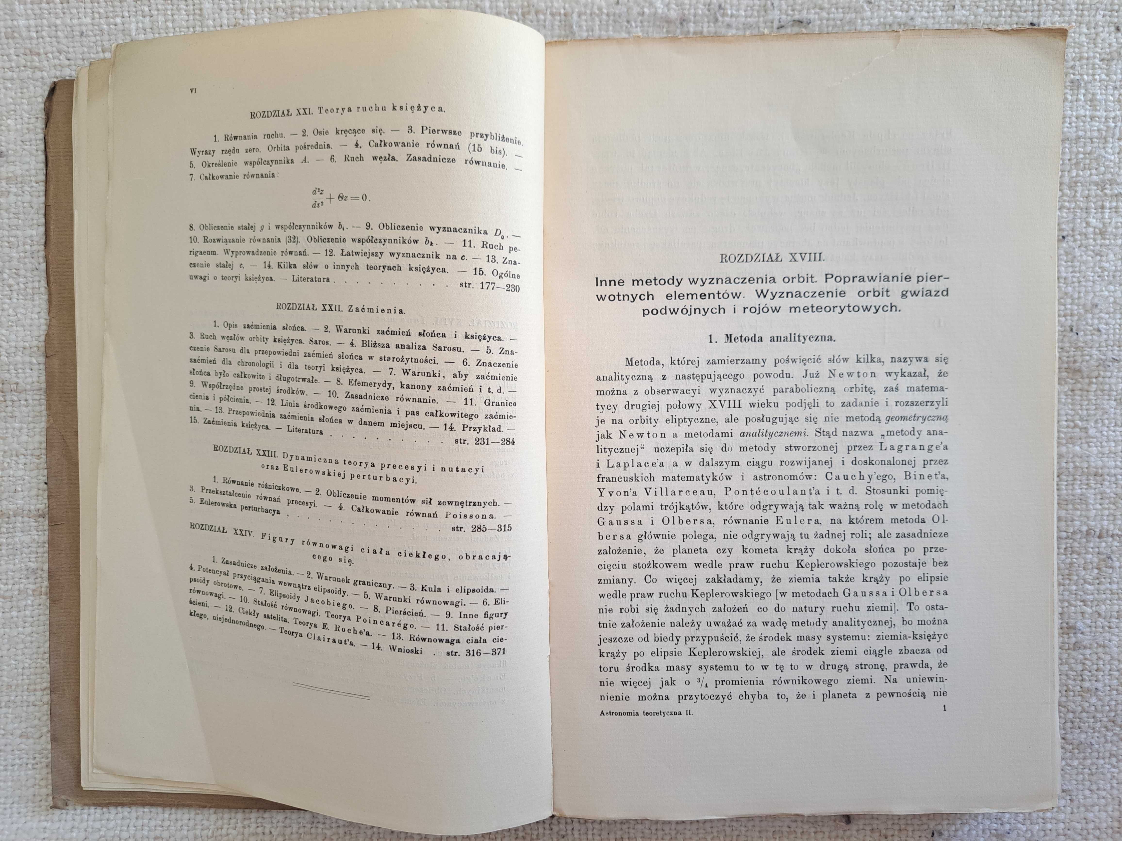 1914 rok. Astronomia Teoretyczna. Maurycy Pius Rudzki