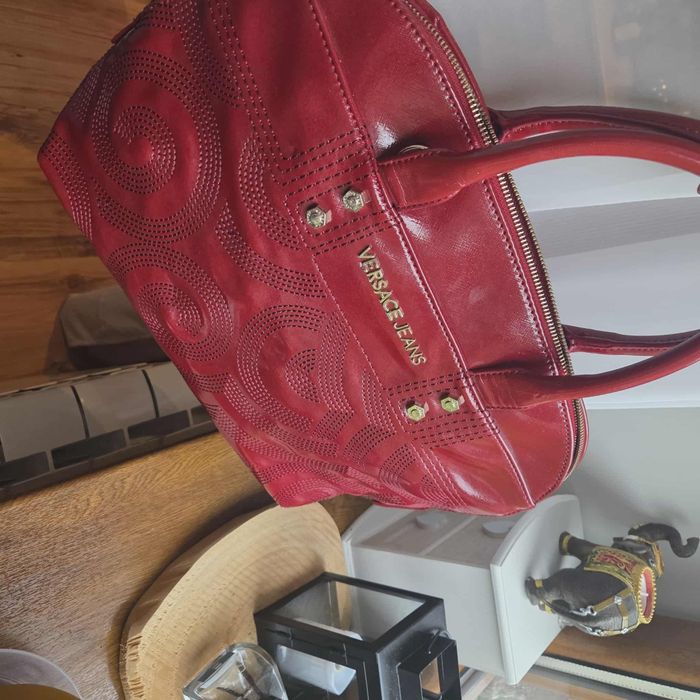 Torebka Versace Jeans lakierowana kolor czerwony