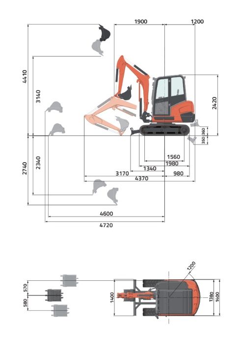 WYNAJEM Minikoparka 3t i 4t - Kubota - Prace Ziemne - Śląsk, Mikołów