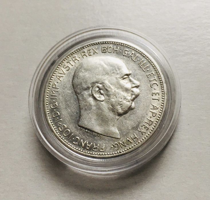2 кроны, 1912 г, Австрийский тип, Австро-Венгрия, серебро