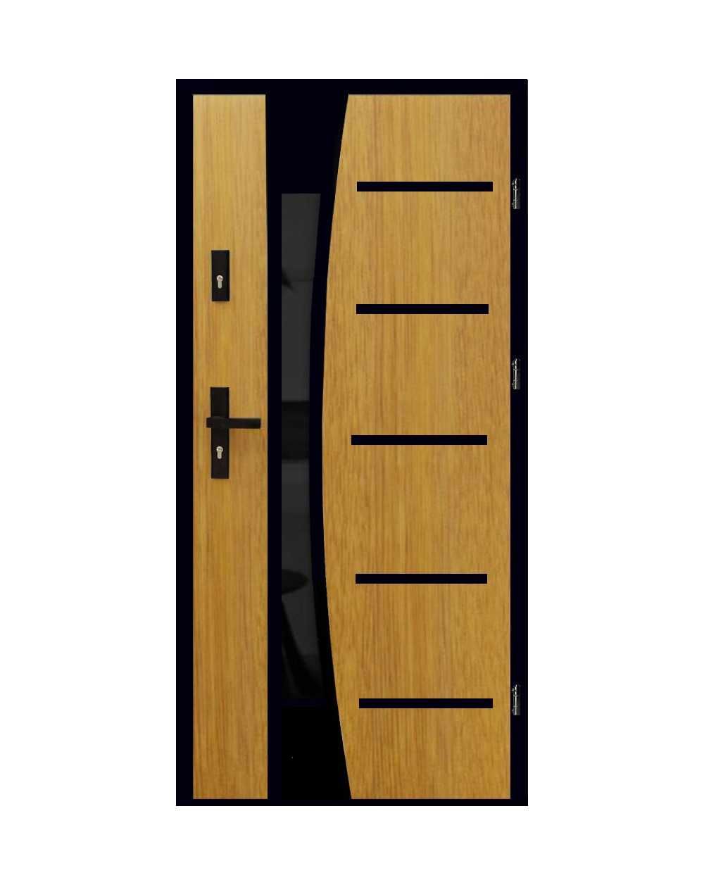 drzwi wejściowe zewnętrzne winchester na ALU czarnej ościeżnicy