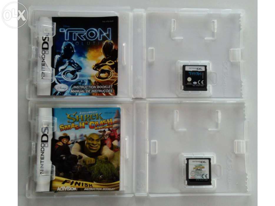 Jogos nintendo ds: tron evolution+shrek smash n'cr