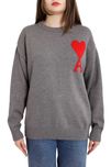 Светр AMI Paris Ami De Coeur Oversize Sweater Grey