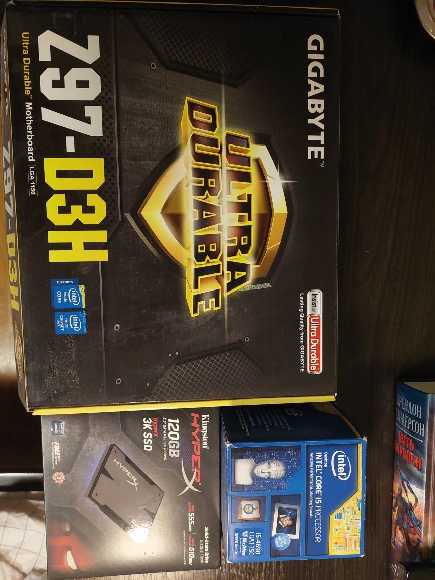 Процессор Intel core i5 4690+мать Gigabyte z97-d3h+память+hdd