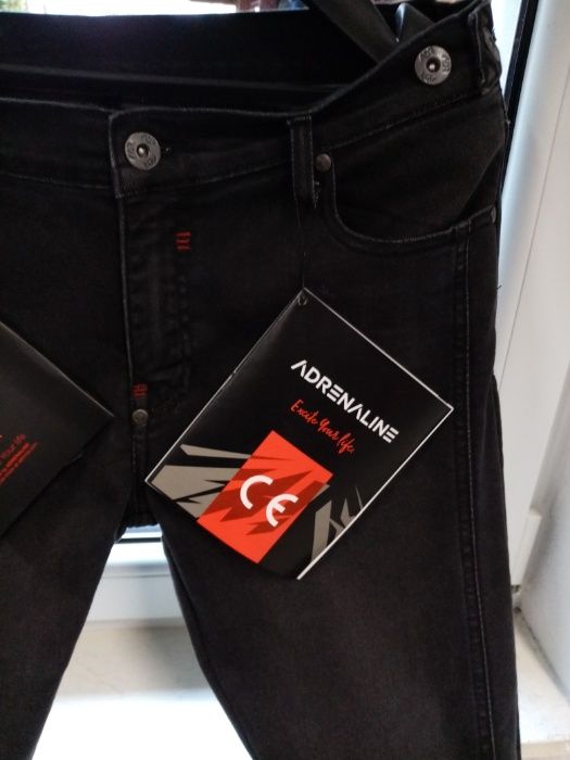 Spodnie damskie jeans Adrenaline Rock Lady kolor niebieski, czarny