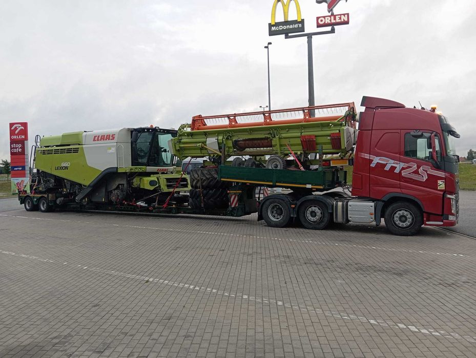 Transport kombajnów maszyn rolniczych , leśnych i budowlanych