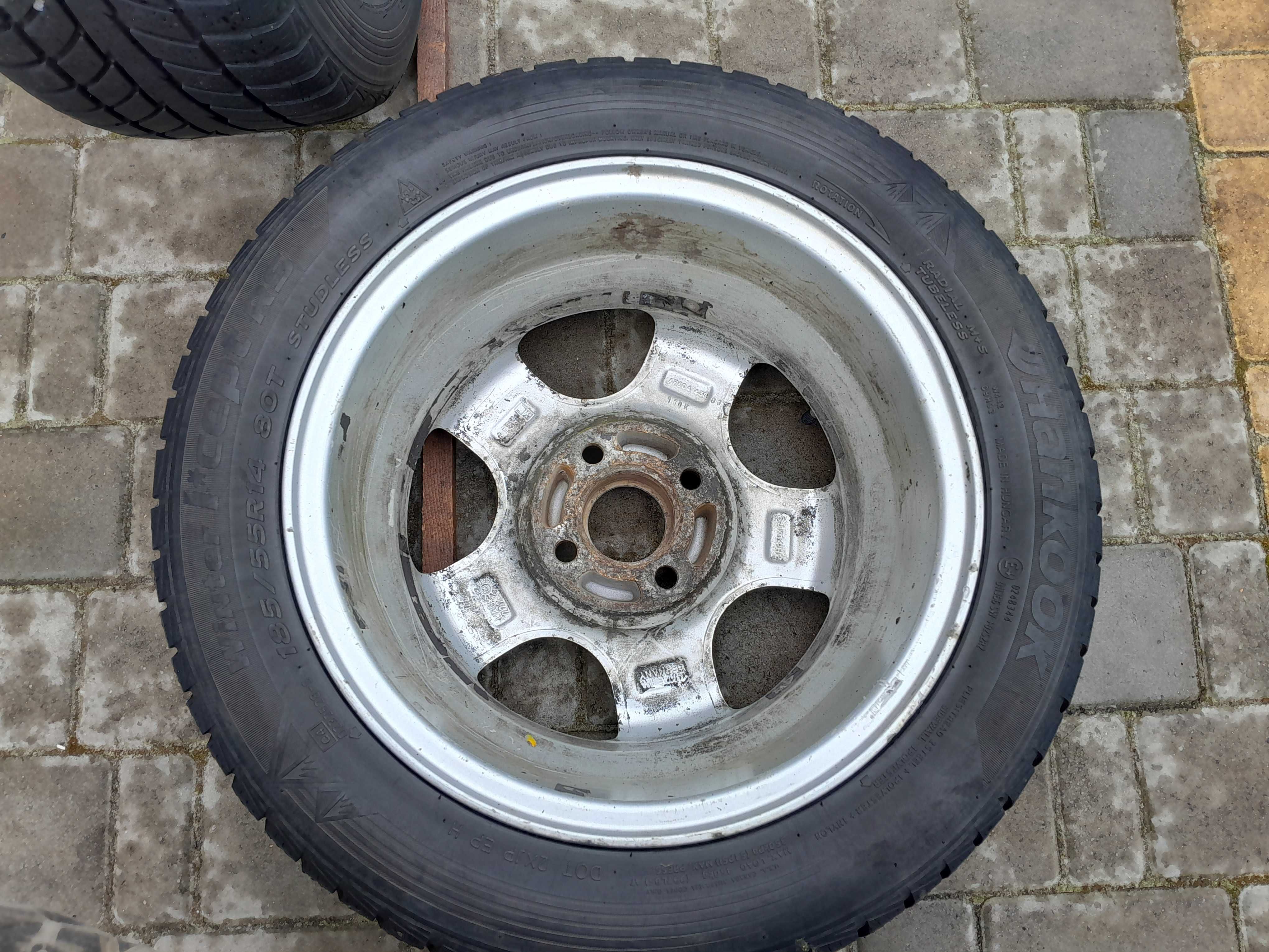 диски r14 4x100 et38 6j зимова резина 185 55 hankook 6мм