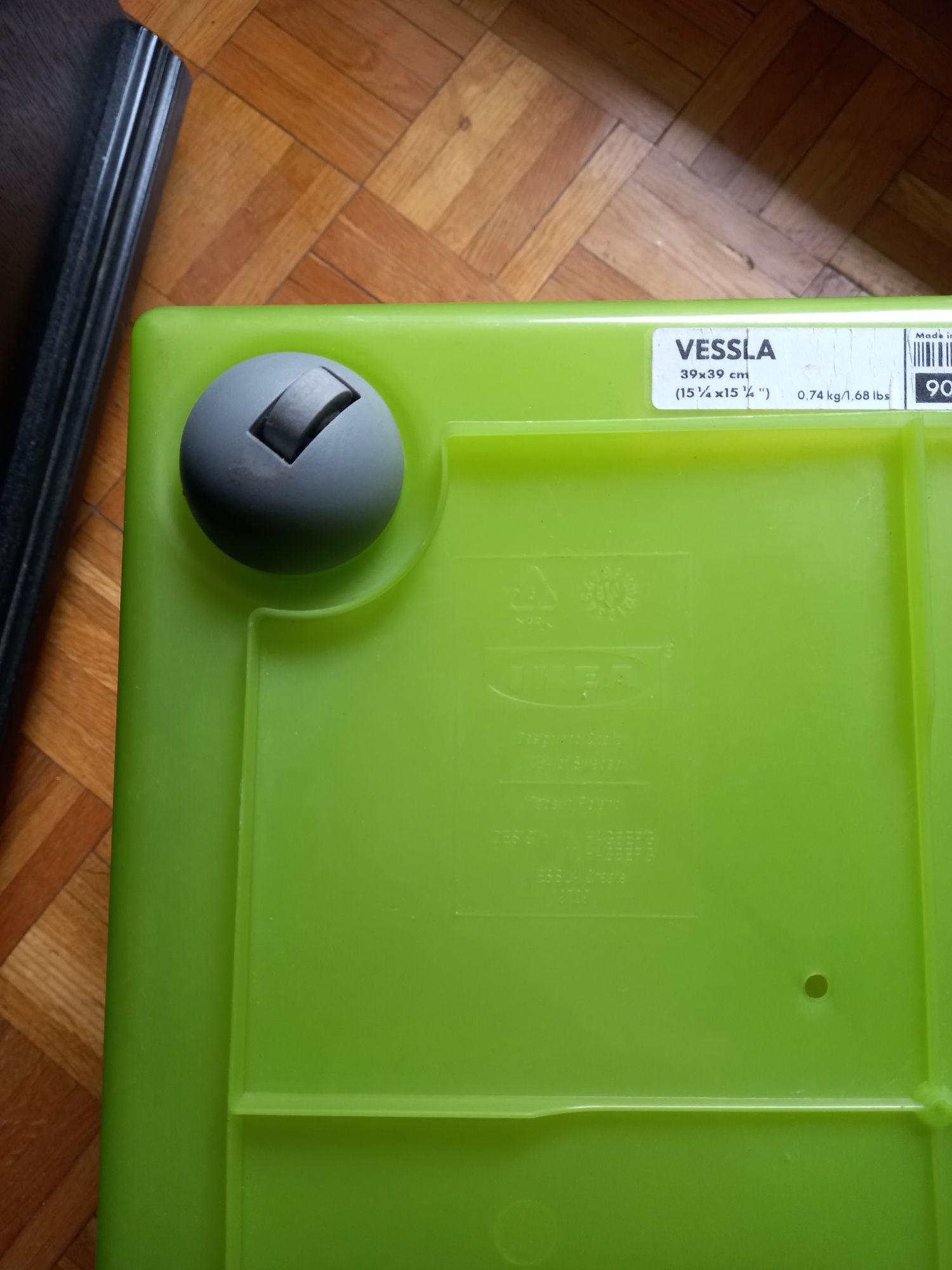 VESSLA Pojemnik Pudełko na kółkach IKEA z pokrywą j.NOWE