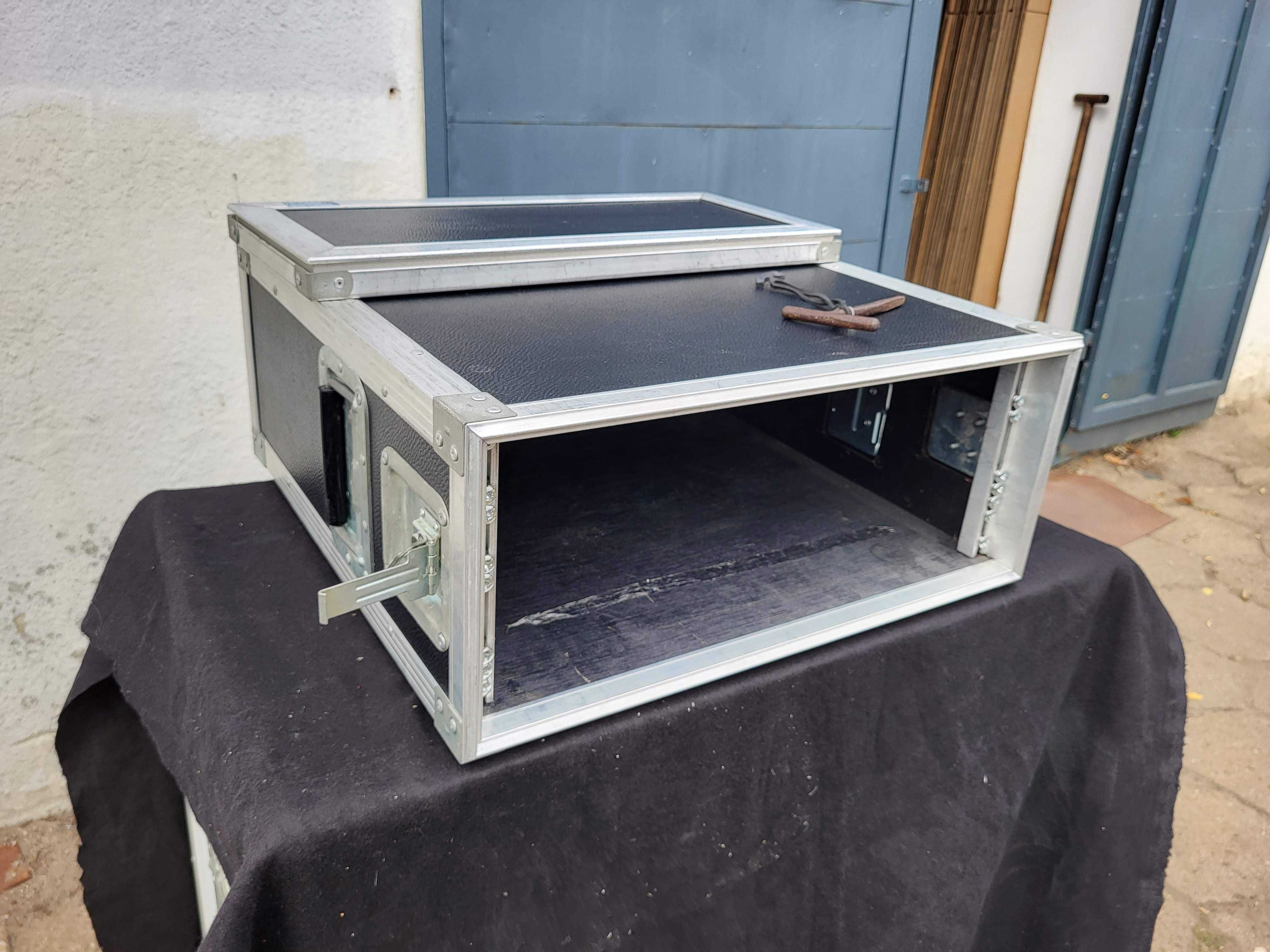 RACK 4U 2x szyna 43cm case flightcase, kejs FAKTURA