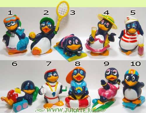 Киндер сюрприз Кіндер Серия Пингвины летние / Pingui Beach, 1994г.