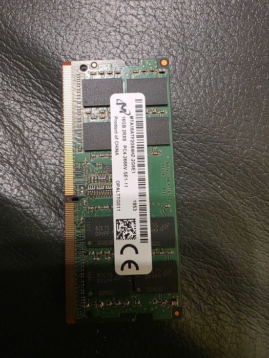 Pamięć DDR4 16GB SO-DIMM MTA16ATF2G64HZ idealna