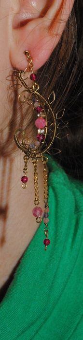 Kolczyki mosiężne ręcznie robione