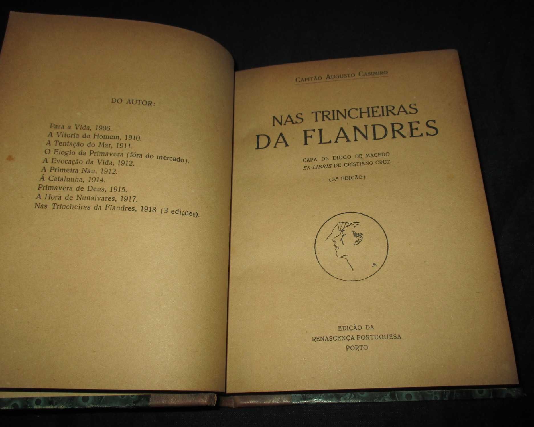 Livro Nas Trincheiras da Flandres Augusto Casimiro 1918