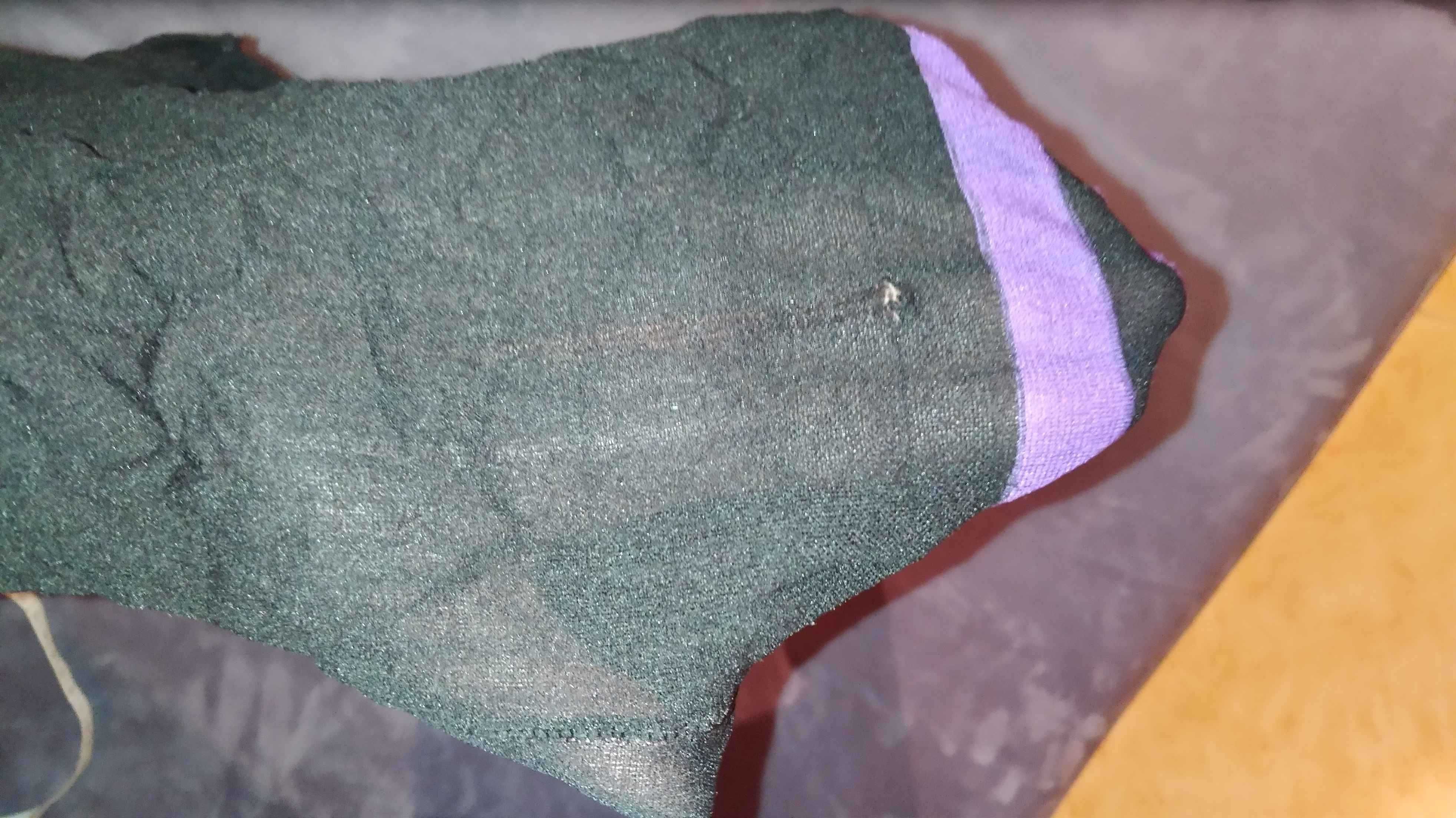 Fioletowo czarne legginso rajstopy w paski halloween dziecięce