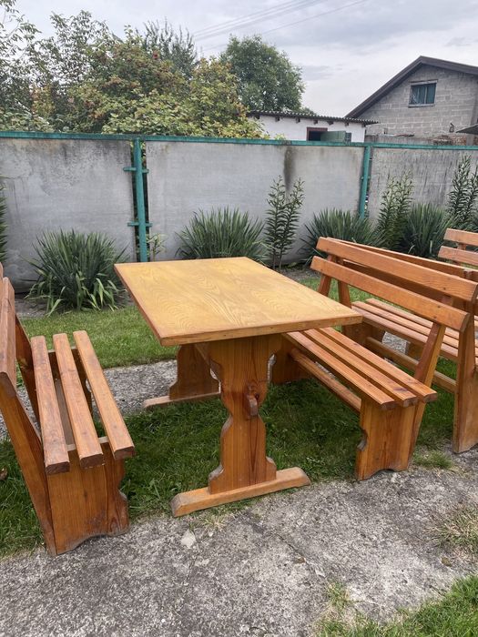 Стіл з лавками, комплект
