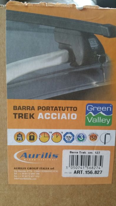 Bagażnik samochodowy BARRA PORTATUTTO TREK ACCIAIO 127 cm