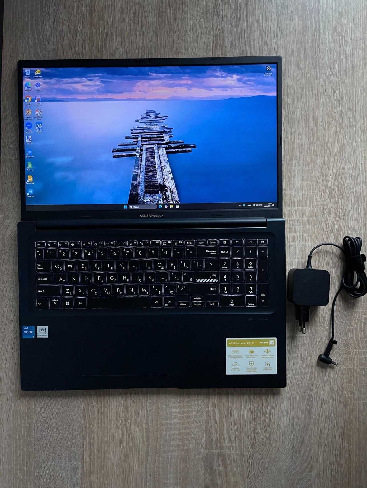 Asus 17 IPS мат i5-1235U 10ядр 16(64) 512(4ТБ) Bat 6ч пдсв клв БЕЗ ШИМ