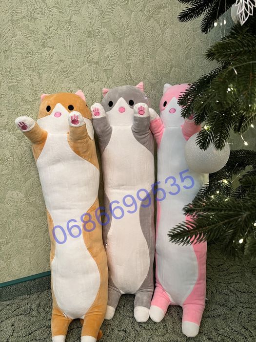 Кот батон 50,70,90,110,130 см ,панда, кіт батон, кот обнимашка