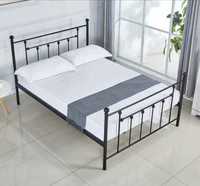 Łóżko metalowe 140x200 rama łóżka czarna