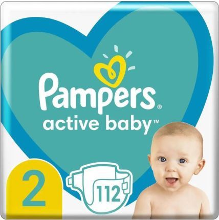 Pampersy Active Baby rozm.2 224 sztuki