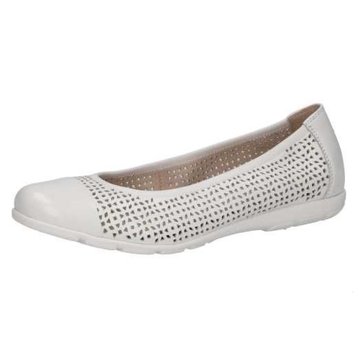 balerinka biała ażurowa Caprice r: 36,37,38,39,40,41,