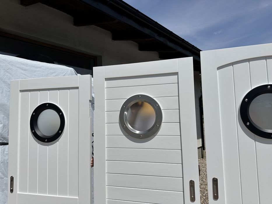 Drzwi wewnętrzne drewniane OD RĘKI wahadłowe białe dostawaCała Polska